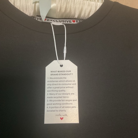 NWT Made with ❤️ BLACK DRESS LONG SLEEVE (S) should be a M!  Comfortable! - Picture 2 of 7